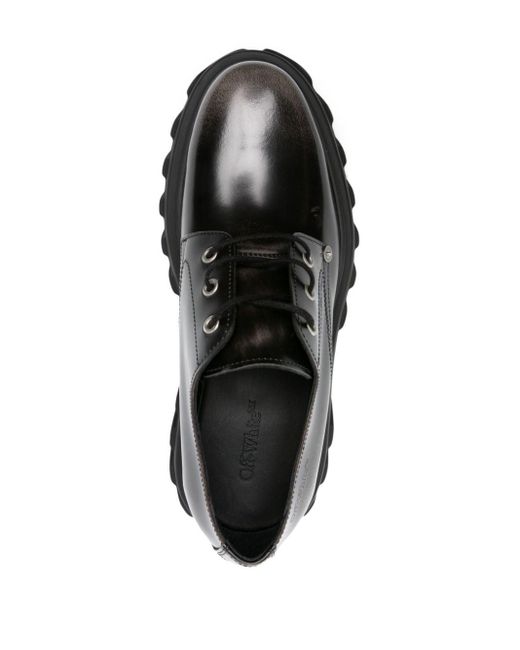 Off-White c/o Virgil Abloh Black Exploration Patent Leather Derby Shoes for men