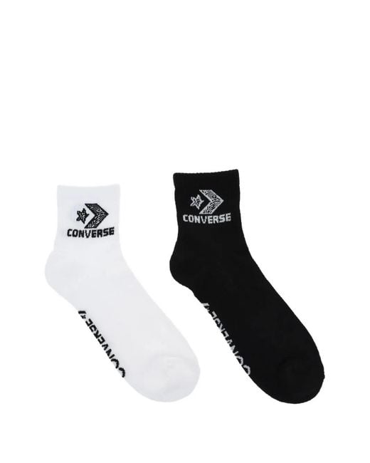 Converse Black Lot De Deux Paires De Chaussettes À Logo Intarsia for men