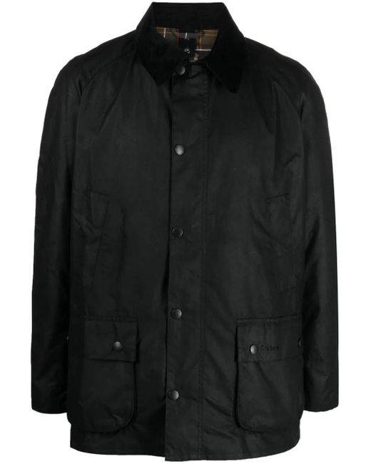 Barbour Black Waxed Cotton Classic Jacket for men