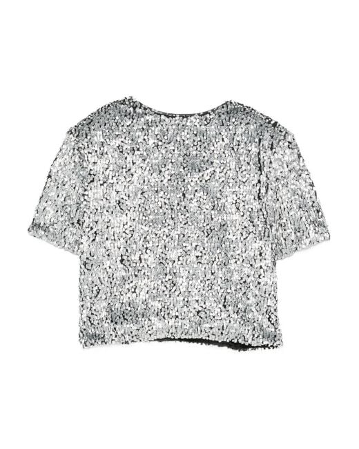 Area Gray Sequinned T-Shirt