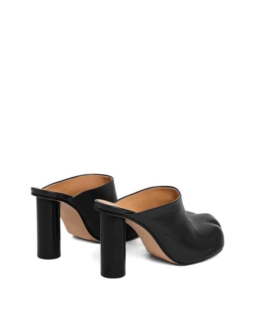 J.W. Anderson Black Leather Heeled Mules