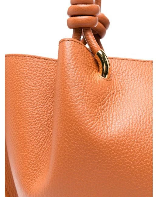 Coccinelle Brown Medium Finn Knot Leather Tote Bag