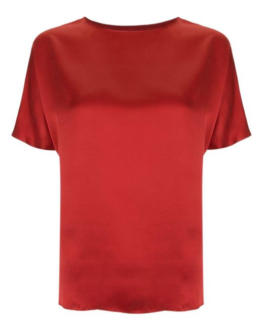 UMA | Raquel Davidowicz Zijden T-shirt in het Red