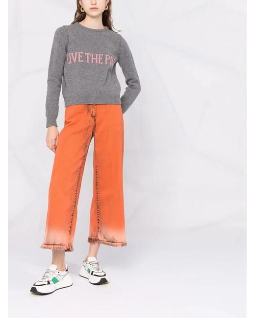 Alberta Ferretti Gray Sweaters Grey