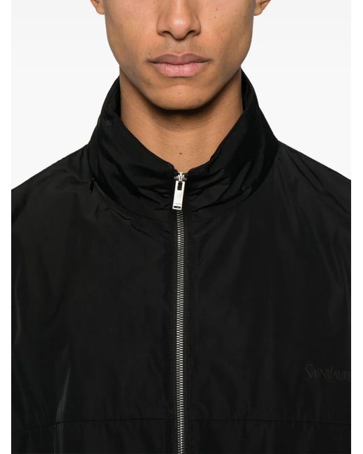 Saint Laurent Black Water-Repellent Zip-Up Serge Blouson for men