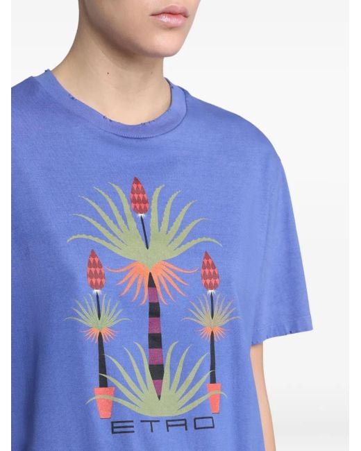 Etro Blue X Agostino Iacurci Printed T-Shirt
