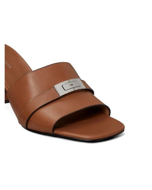 Tory Burch Brown Leelee Heeled Mule