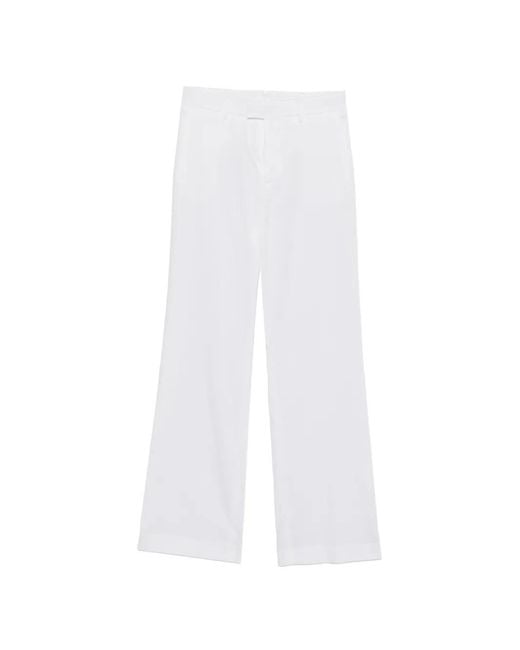 Berwich White Zip Trousers