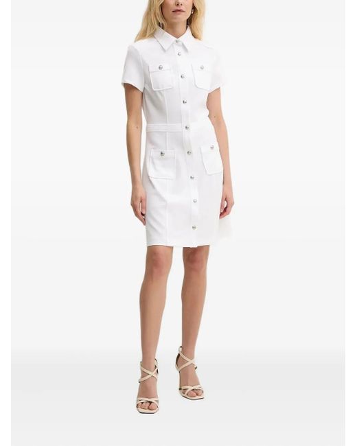 Guess ボタン ミニドレス White