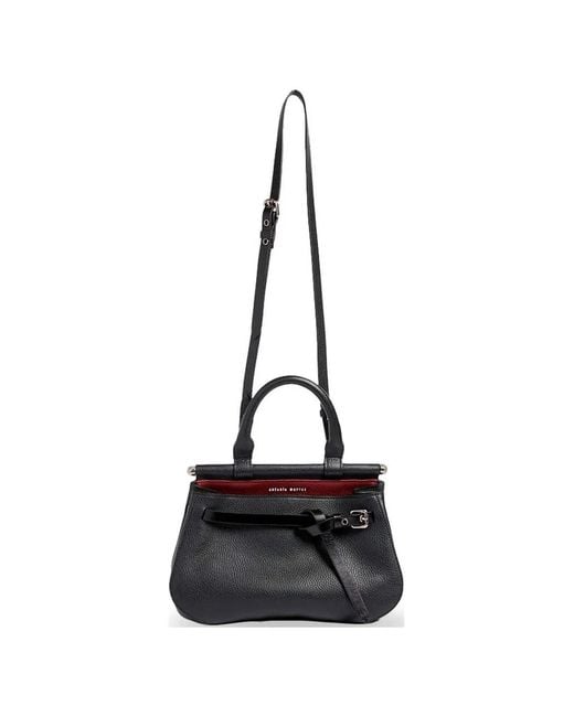 Antonio Marras Black Small Pebbled Buckle-Fastening Shoulder Bag