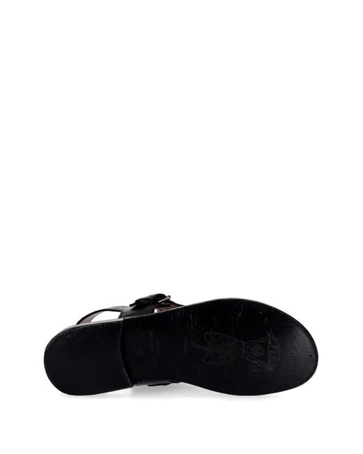 Fly London White Buckle-Fastening Thong Sandals
