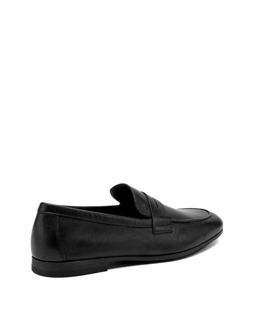 Frau Black Mocassins En Cuir for men