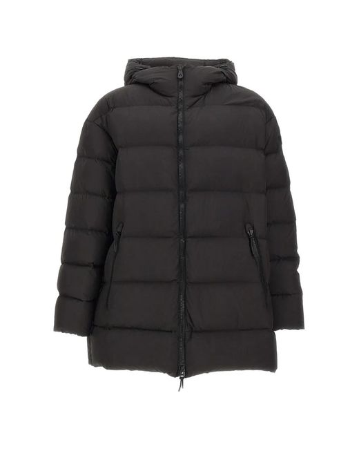 Peuterey Black Restone Hooded Puffer Coat for men