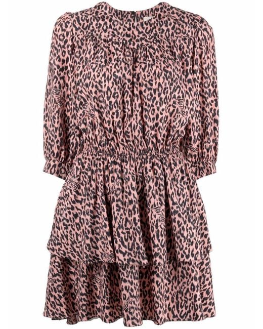 Zadig & Voltaire Pink Rooka Leopard-print Dress