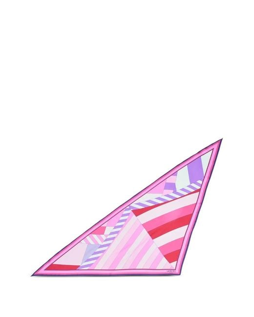 Lancel Pink Printed Triangle Headband