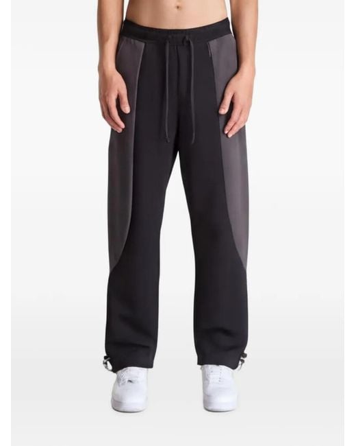 Nike Black Tech Fleece Color-Block Track Pants for men
