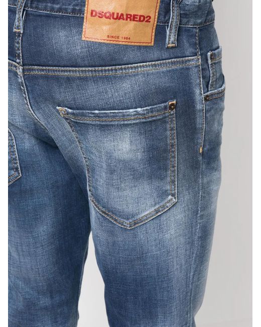 Vaqueros Slim Con Efecto Lavado DSquared² de hombre de color Blue