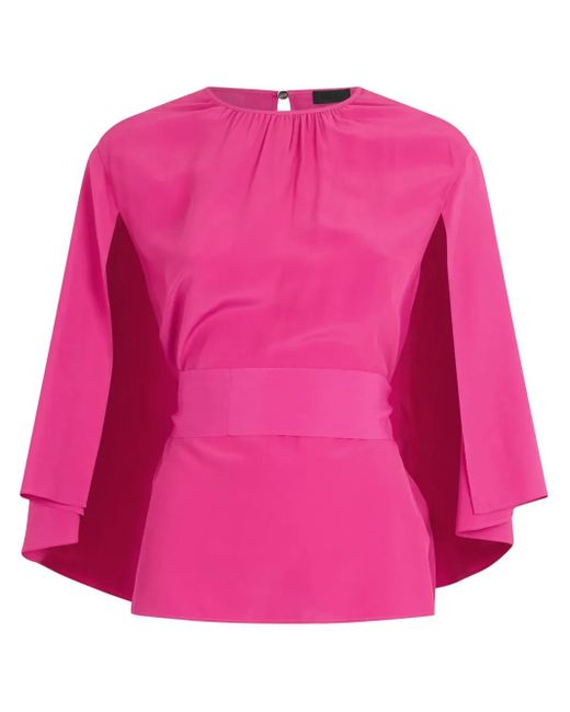 Liu Jo ベルテッド クレープデシンブラウス Pink