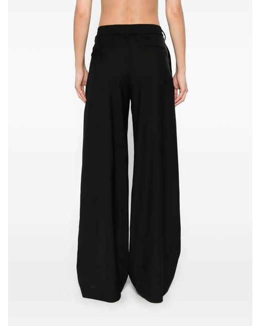 PT Torino Black Elasticated-Waistband Trousers