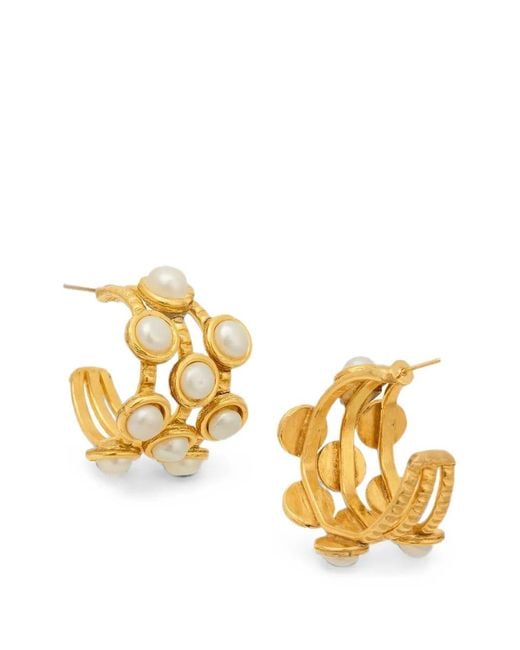 Sylvia Toledano Metallic Thalits Pearl-Embellished Earrings