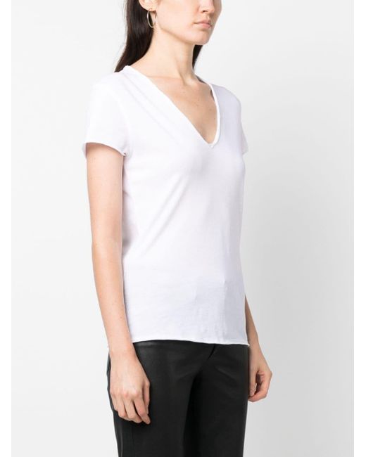 Zadig & Voltaire White Story Fishnet Organic-cotton T-shirt