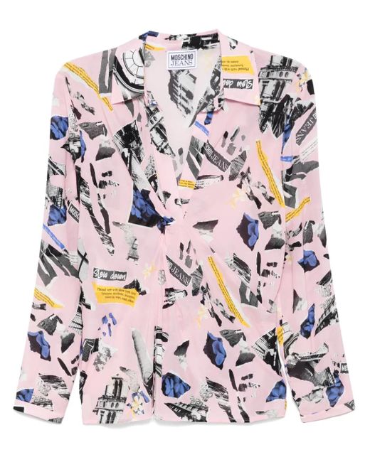 Moschino Multicolor Viscose Mini Top For