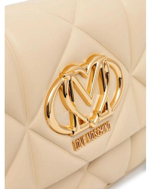 Love Moschino Natural Quilted Tote Bag