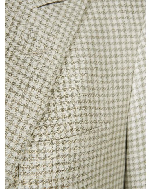 Sartorio Napoli Natural Houndstooth Blazer for men