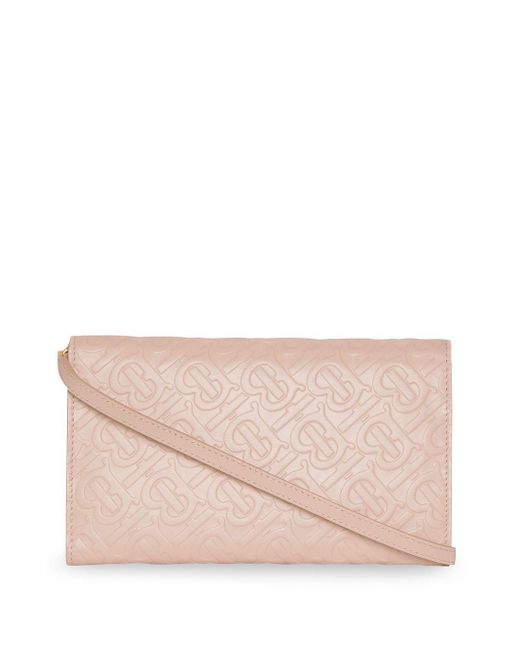 burberry hazelmere leather chain wallet