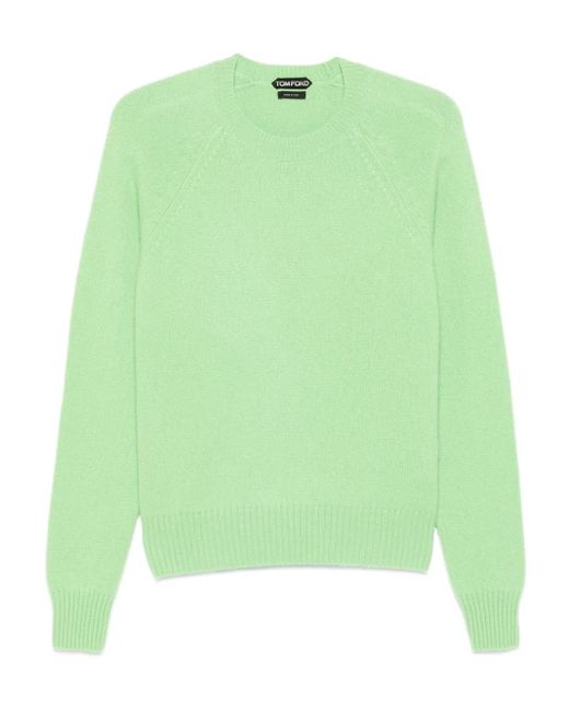 Tom Ford Trui Met Ronde Hals En Raglan Mouwen in het Green voor heren