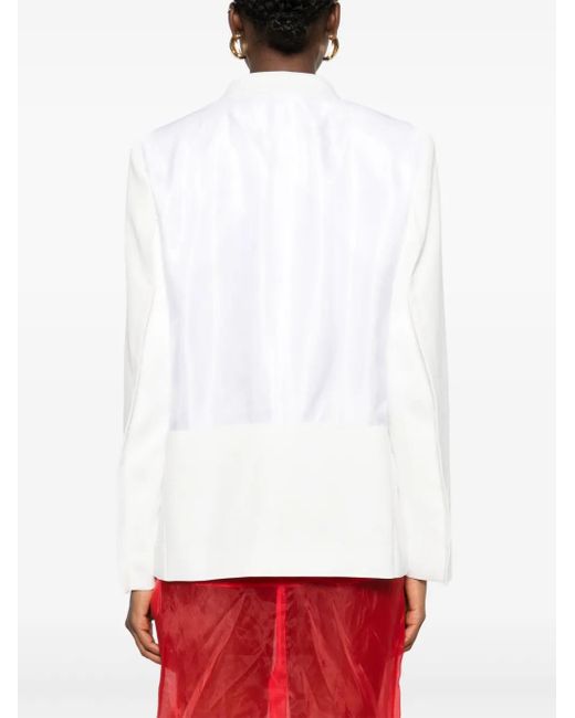 Victoria Beckham Blazer Met Logopatch in het White