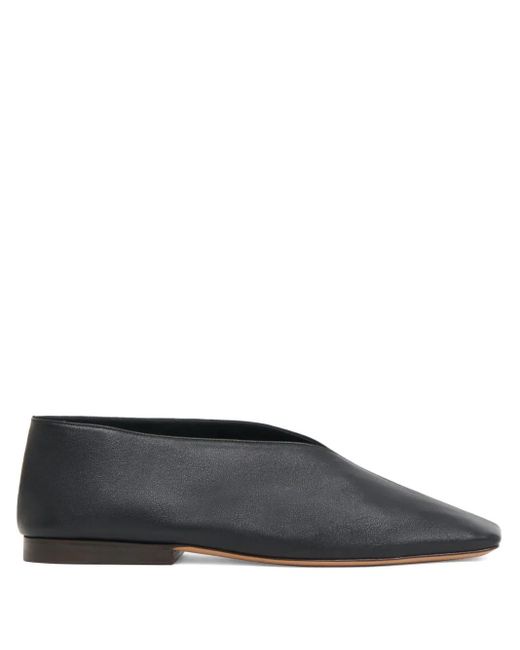 Mansur Gavriel Gray Leather Ballet Flats