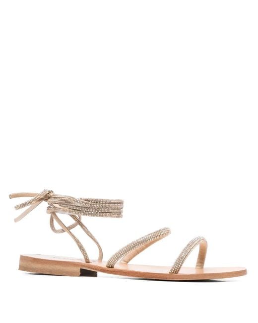 Mc2 Saint Barth Natural Wrap Sandals