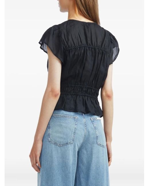 Top Con Punto Smock di Rag & Bone in Black