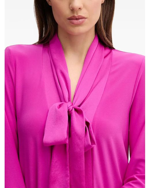 Joseph Ribkoff Pink Bow Blouse