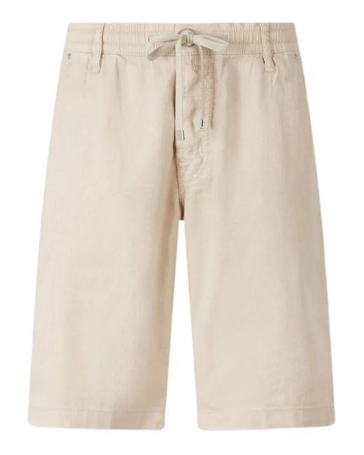 Jacob Cohen Natural Logo-Patch Shorts for men