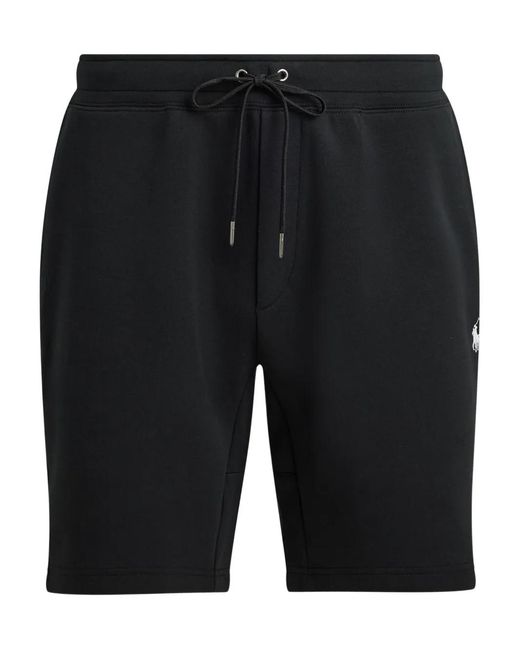 Polo Ralph Lauren Black Drawstring Logo-Detail Track Shorts for men