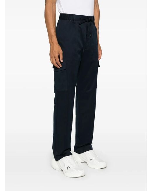 Moncler Blue Cotton Trosusers for men