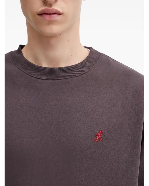 Gramicci Gray One Point Crew-Neck Sweatshirt for men