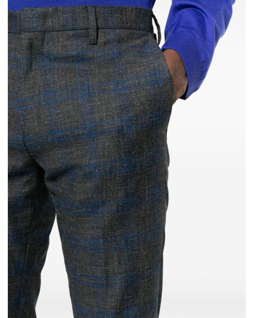 Pantalones rectos a cuadros Paul Smith de hombre de color Blue