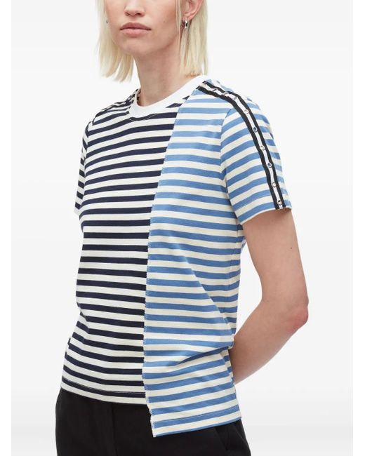 3.1 Phillip Lim Blue Striped Panelled T-Shirt