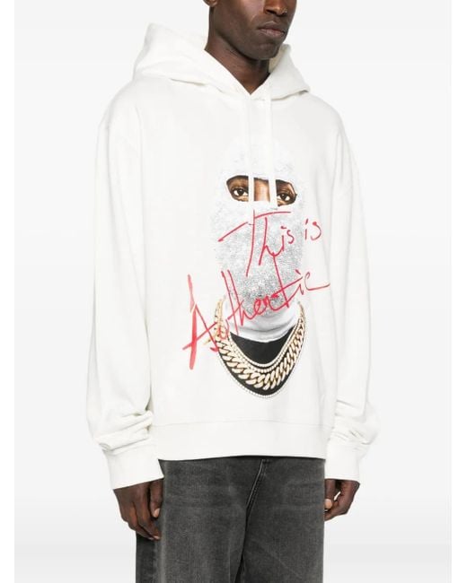 Ih Nom Uh Nit White Graphic-Print Hoodie for men