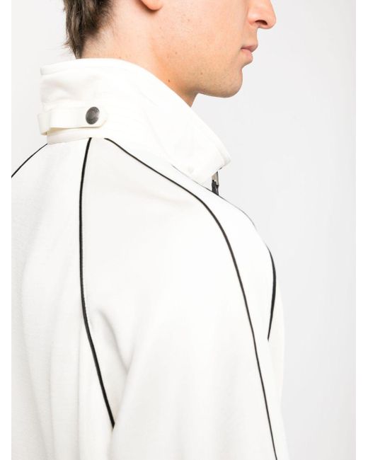 Tom Ford White Logo-patch Zip-up Jacket for men