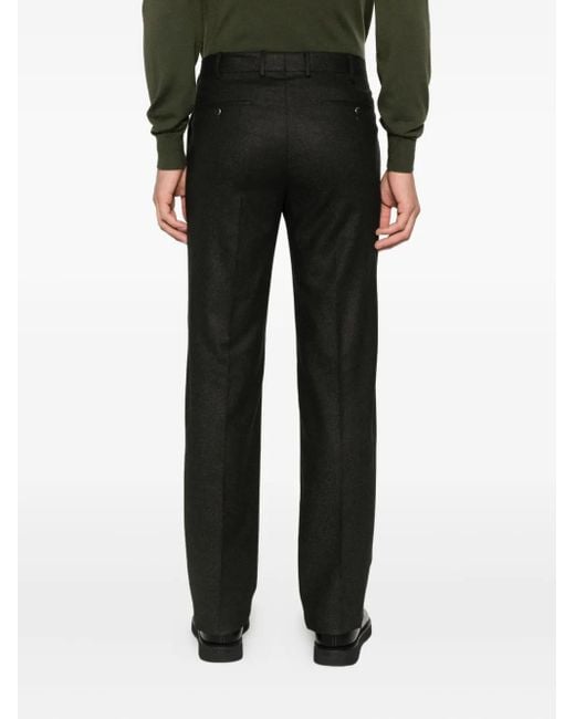 PT Torino Black Textured Trousers for men