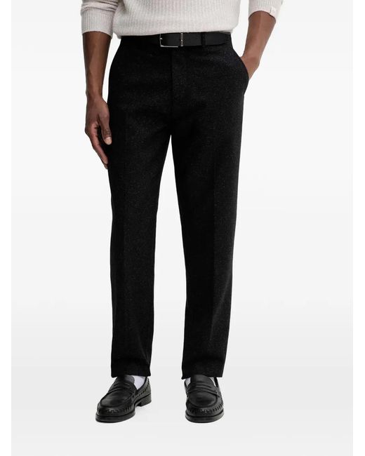 Marc O' Polo Black Belt-Loop Trousers for men