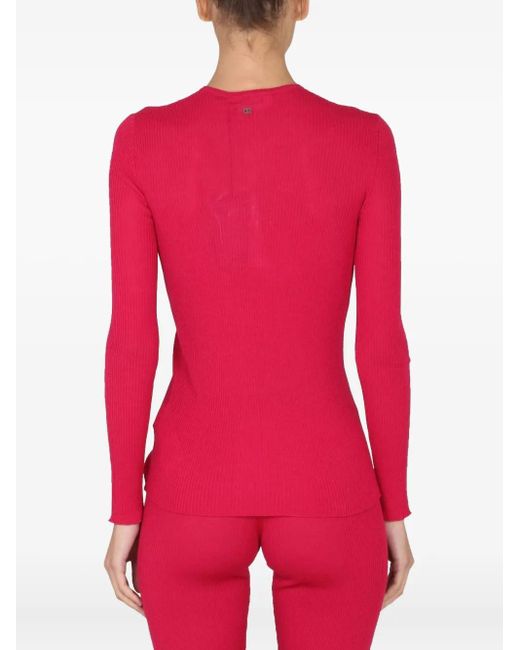 DSquared² Red Button Ribbed Sweater
