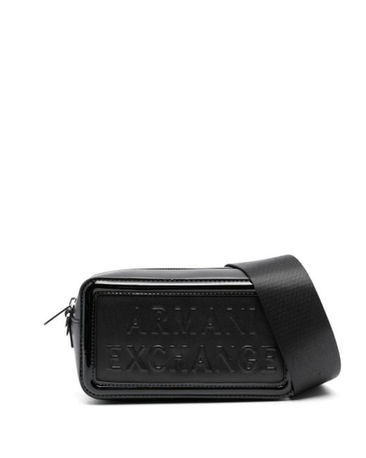 Armani Exchange Logoemvossed Crossbody Bag in Black Lyst