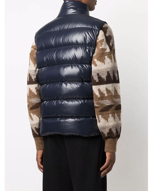 Moncler Blue Tib High-neck Gilet Navy for men