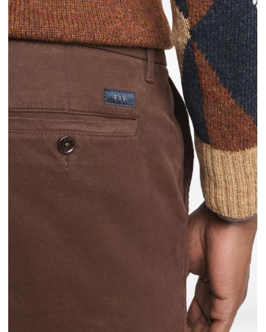Fay Brown Pantalon Capri À Poches Cargo for men