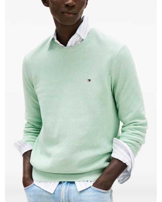 Tommy Hilfiger Green Crew-Neck Sweater for men